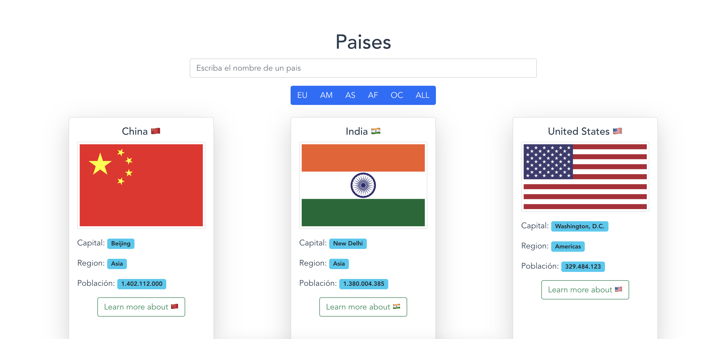 Country Finder App screenshot