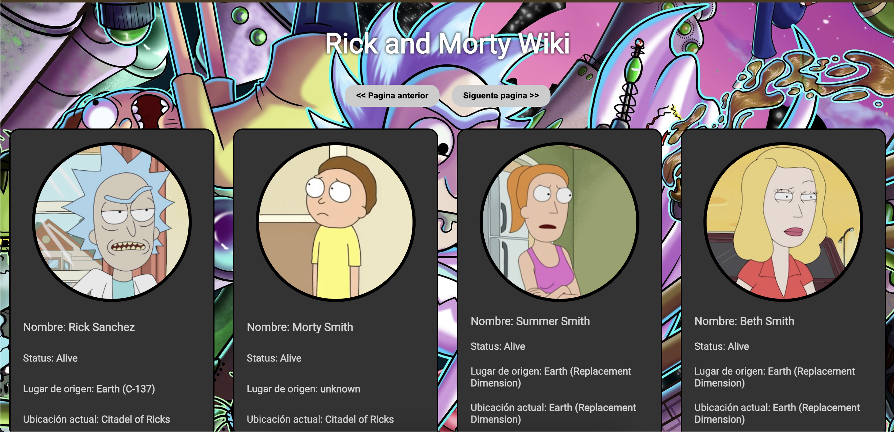 Rick and Morty Wiki screenshot